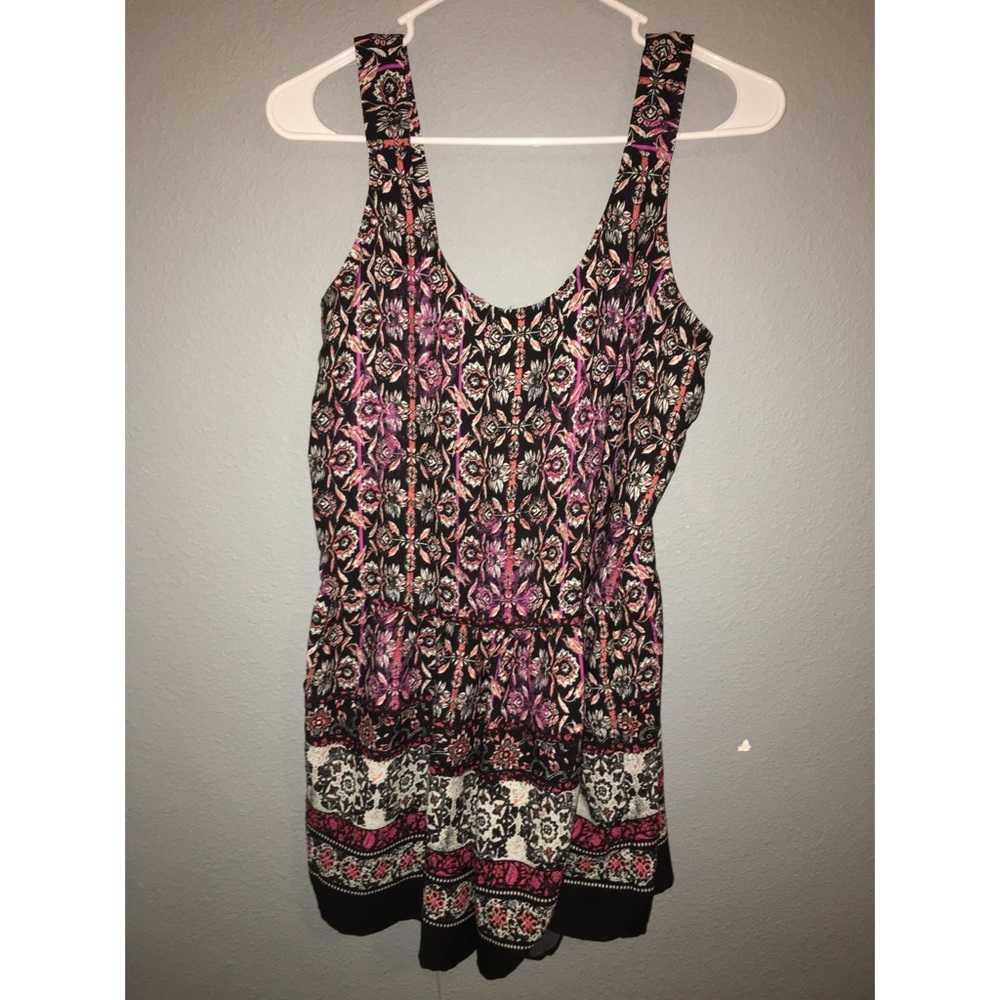 Black and pink summer romper